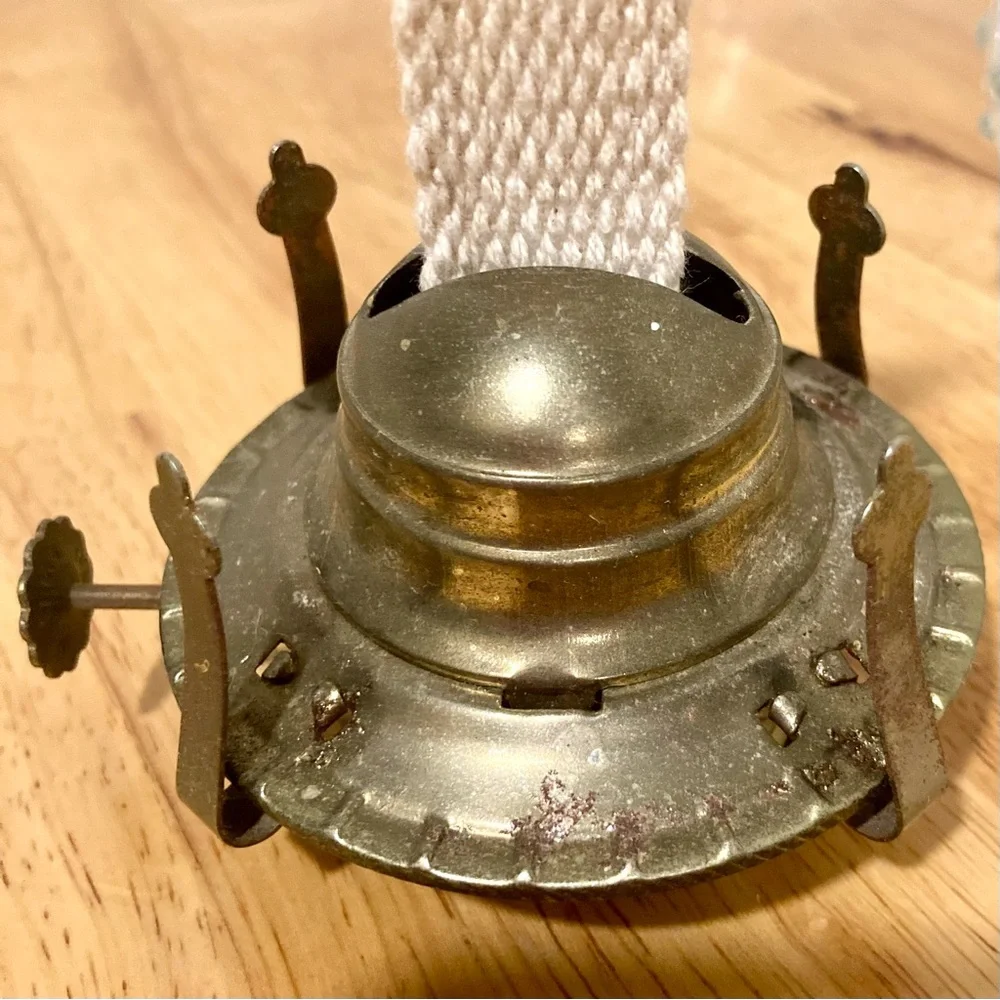 Vintage Lamplight Farms Glass Lamp Hurricane Chimney Wick Paraffin Wales Unused